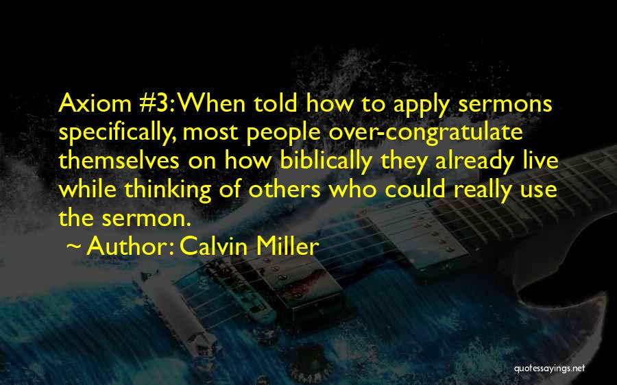 Apply Quotes By Calvin Miller