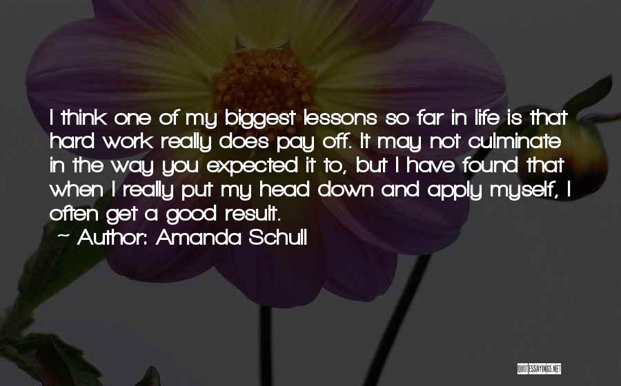 Apply Work Quotes By Amanda Schull