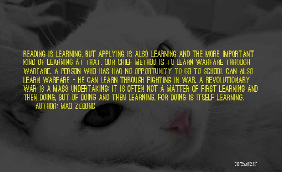 Applying Learning Quotes By Mao Zedong