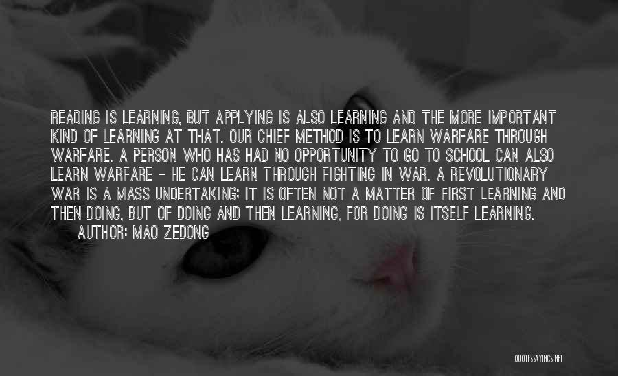 Applying What You Learn Quotes By Mao Zedong