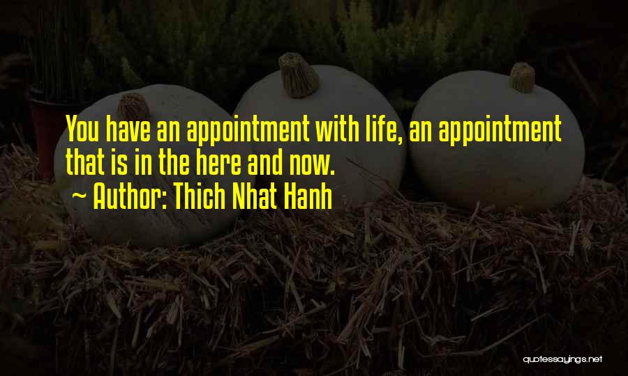 Appointment Quotes By Thich Nhat Hanh