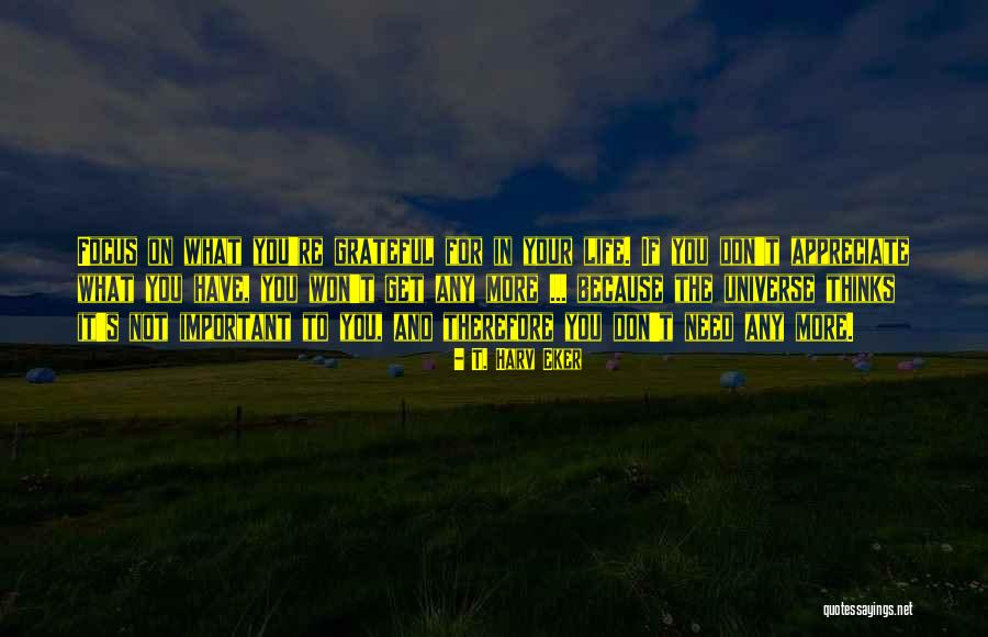 Appreciate More Quotes By T. Harv Eker Appreciate More Quotes By T. Harv Eker