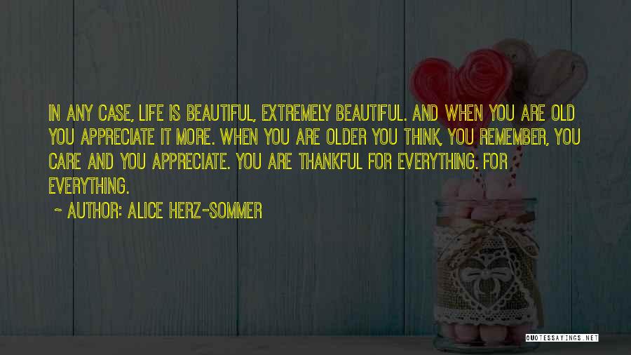 Appreciate The Beautiful Things In Life Quotes By Alice Herz-Sommer