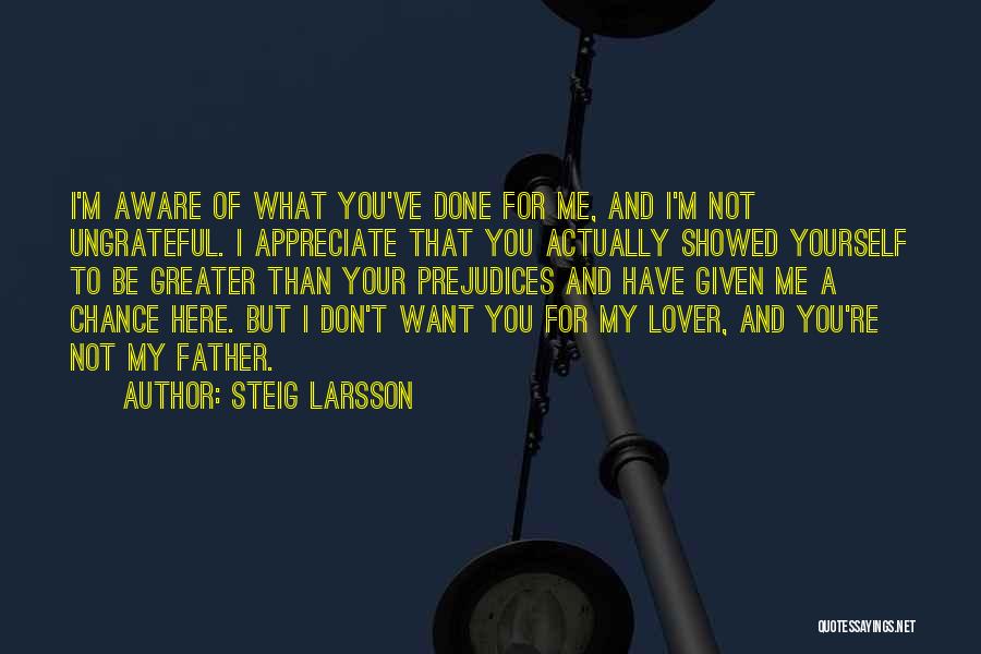 Appreciate What You Have Done Quotes By Steig Larsson