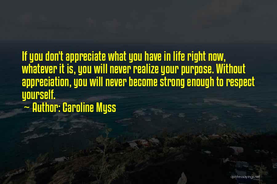 Appreciate Your Life Quotes By Caroline Myss