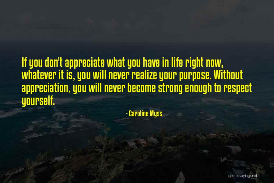 Appreciate Your Life Quotes By Caroline Myss