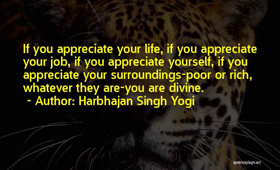 Appreciate Your Life Quotes By Harbhajan Singh Yogi