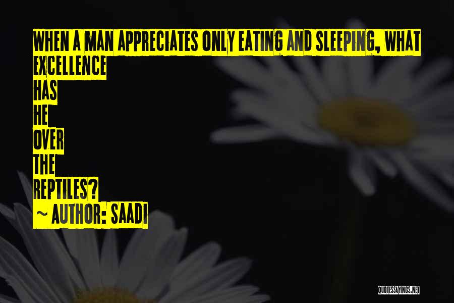 Appreciate Your Man Quotes By Saadi