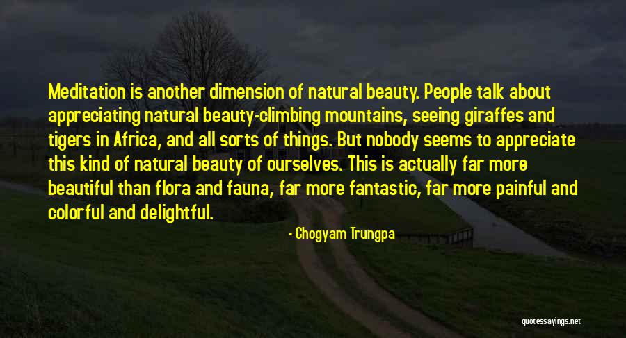 Appreciating Beautiful Things Quotes By Chogyam Trungpa