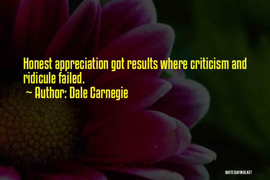 Appreciation And Criticism Quotes By Dale Carnegie