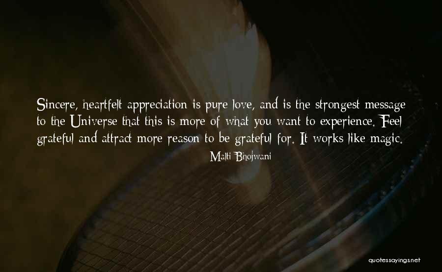 Appreciation And Gratitude Quotes By Malti Bhojwani