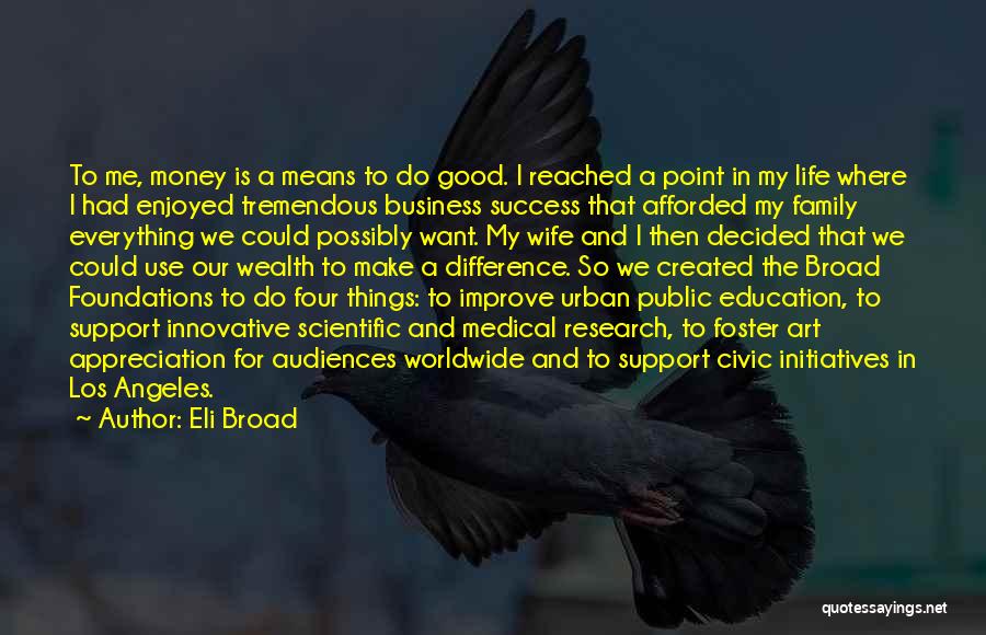 Appreciation For Success Quotes By Eli Broad