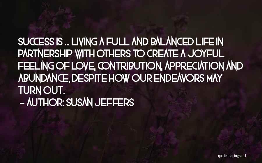 Appreciation For Success Quotes By Susan Jeffers