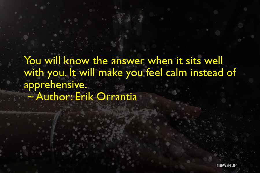 Apprehensive Quotes By Erik Orrantia