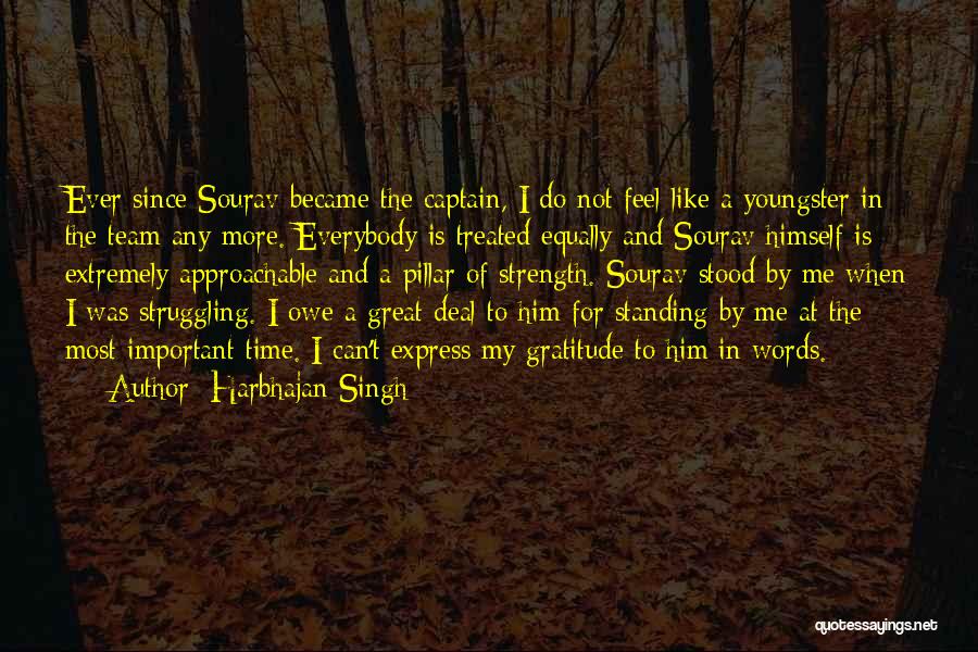 Approachable Quotes By Harbhajan Singh