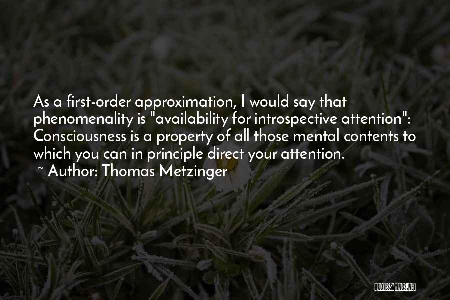 Approximation Quotes By Thomas Metzinger