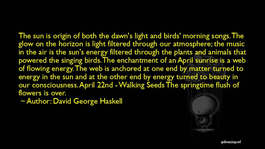 April Flowers Quotes By David George Haskell