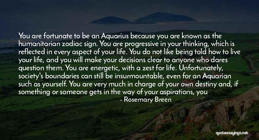 Aquarius Quotes By Rosemary Breen