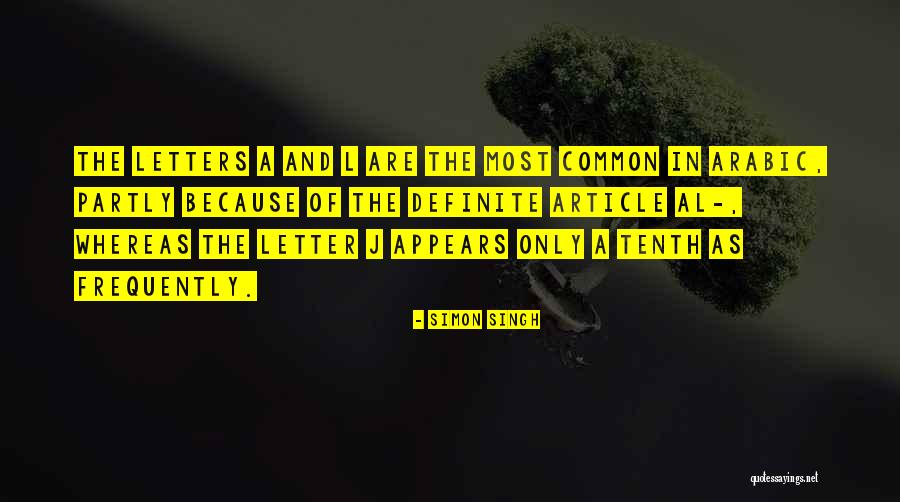Arabic Letter Quotes By Simon Singh Arabic Letter Quotes By Simon Singh