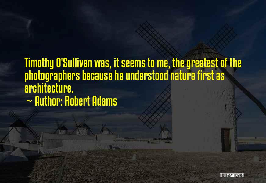 Architecture Photography Quotes By Robert Adams