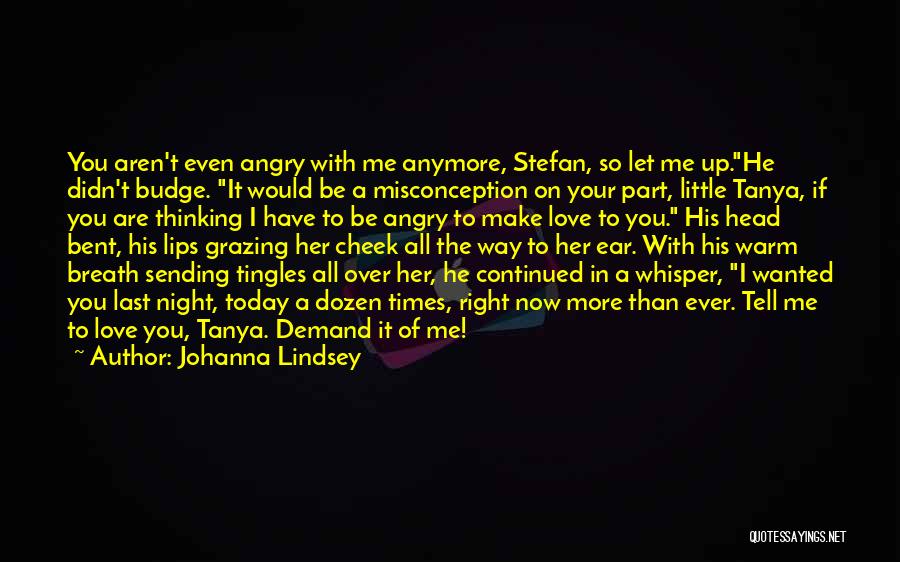 Are You Angry With Me Quotes By Johanna Lindsey