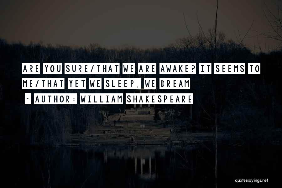 Are You Still Awake Quotes By William Shakespeare