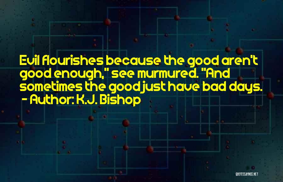 Aren't Good Enough Quotes By K.J. Bishop