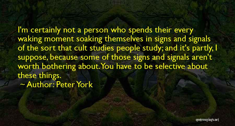 Aren't Worth It Quotes By Peter York