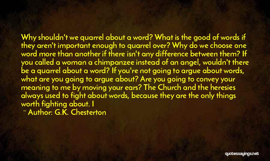 Argue And Fight Quotes By G.K. Chesterton