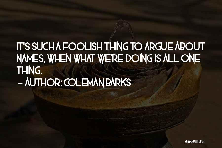 Arguing With Someone Quotes By Coleman Barks