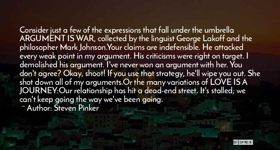 Argument In Relationship Quotes By Steven Pinker