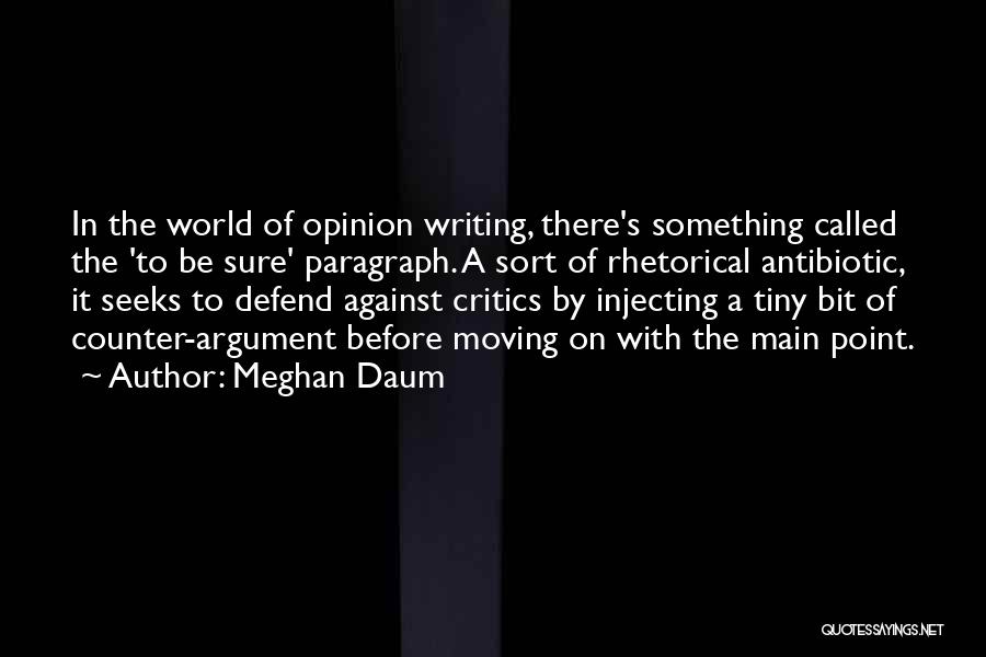 Argument Writing Quotes By Meghan Daum