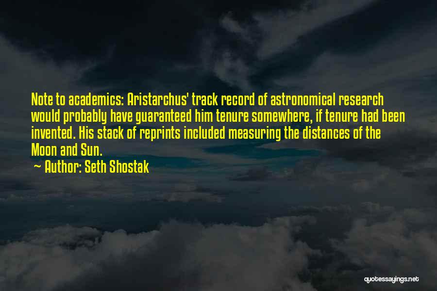 Aristarchus Quotes By Seth Shostak