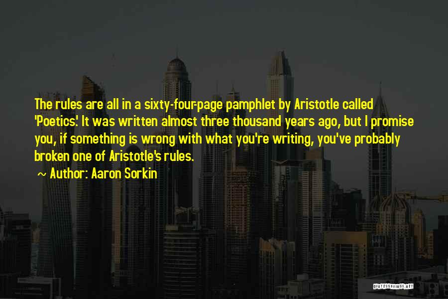 Aristotle On Writing Quotes By Aaron Sorkin