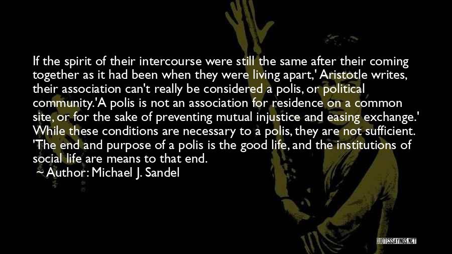 Aristotle Politics Quotes By Michael J. Sandel