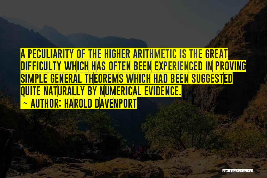 Arithmetic Quotes By Harold Davenport