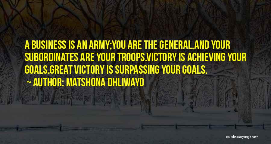 Army Leadership Quotes By Matshona Dhliwayo