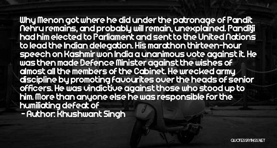 Army Officers Quotes By Khushwant Singh