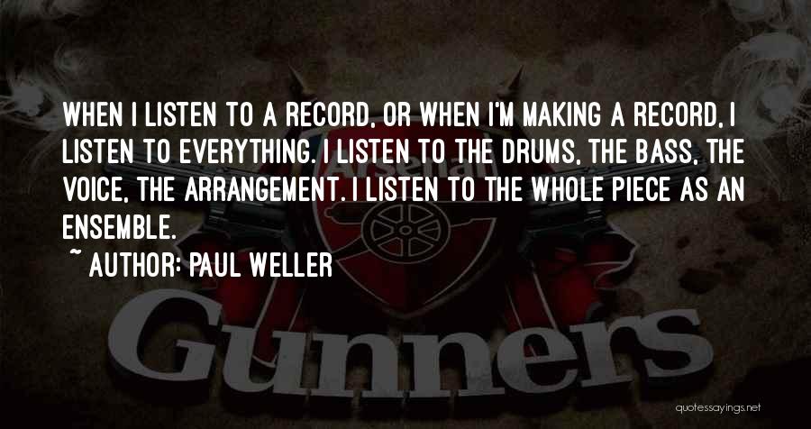 Arrangement Quotes By Paul Weller