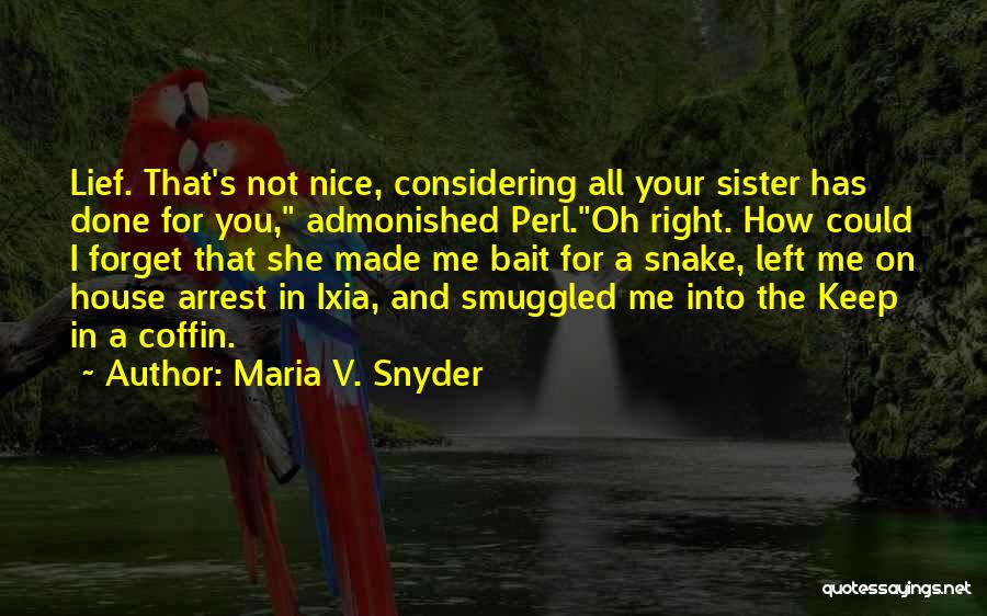 Arrest Me Quotes By Maria V. Snyder