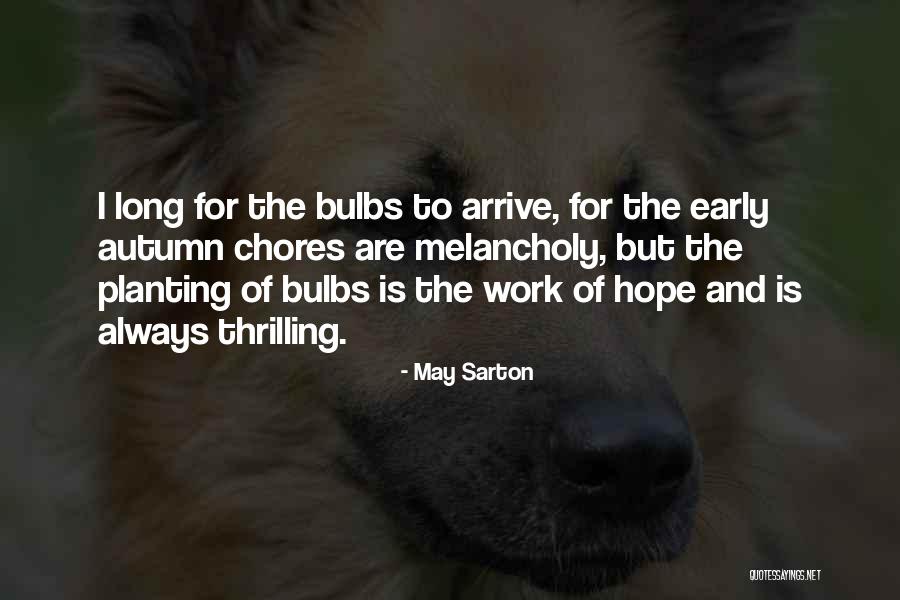 Arrive Early Quotes By May Sarton