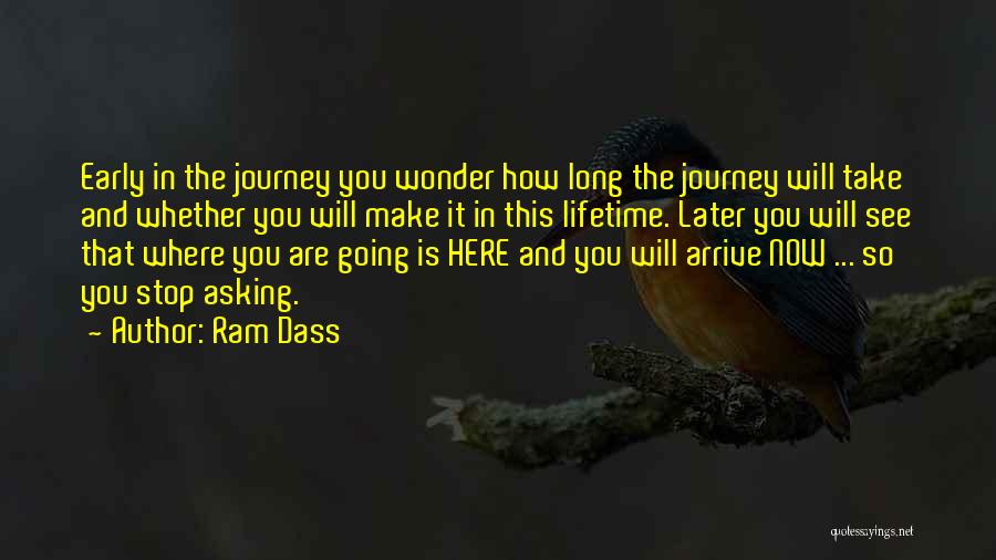Arrive Early Quotes By Ram Dass