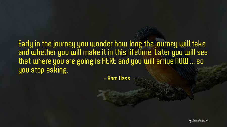 Arrive Early Quotes By Ram Dass