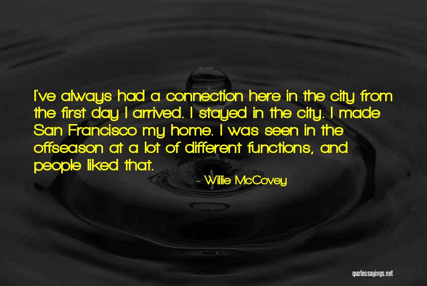 Arrived Home Quotes By Willie McCovey