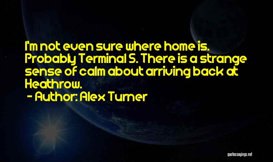 Arriving Home Quotes By Alex Turner