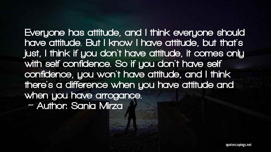 Arrogance And Confidence Quotes By Sania Mirza