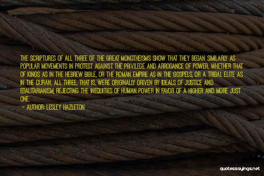 Arrogance Bible Quotes By Lesley Hazleton