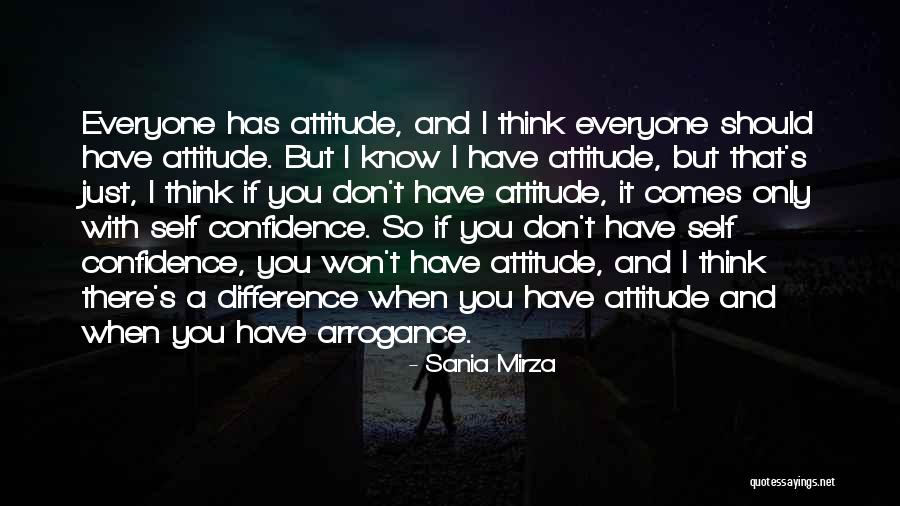 Arrogance Vs Confidence Quotes By Sania Mirza