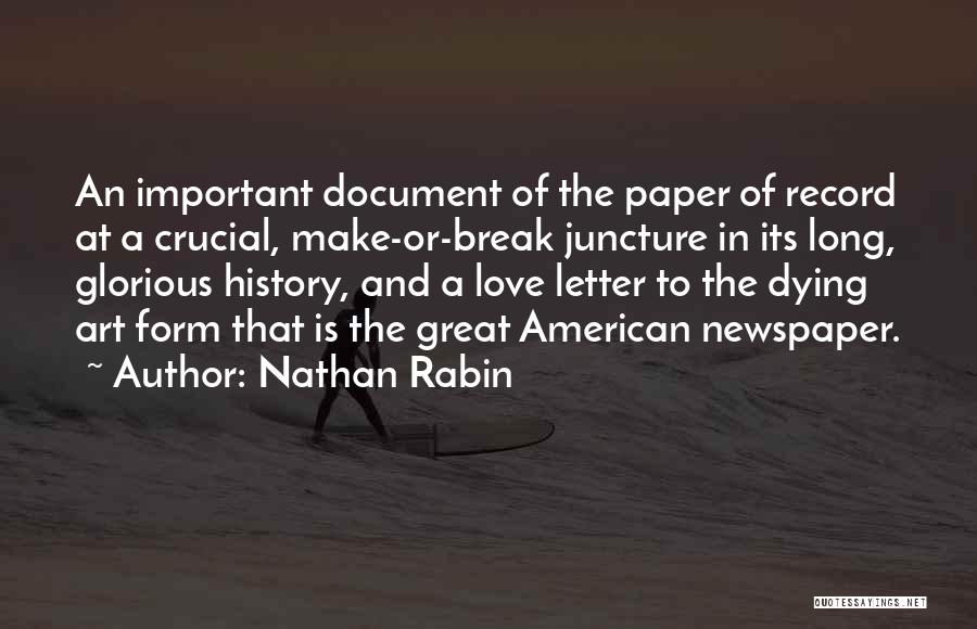 Art And History Quotes By Nathan Rabin