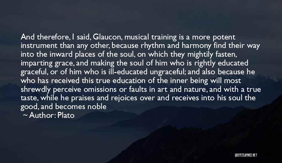 Art And Music Education Quotes By Plato